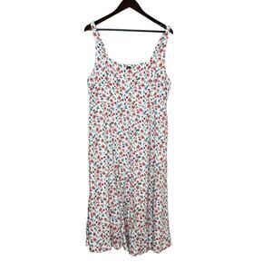 Old Navy Woman's Size XL Sleeveless White Floral Maxi Dress Summer Spring